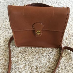 Vintage brown leather Coach crossbody